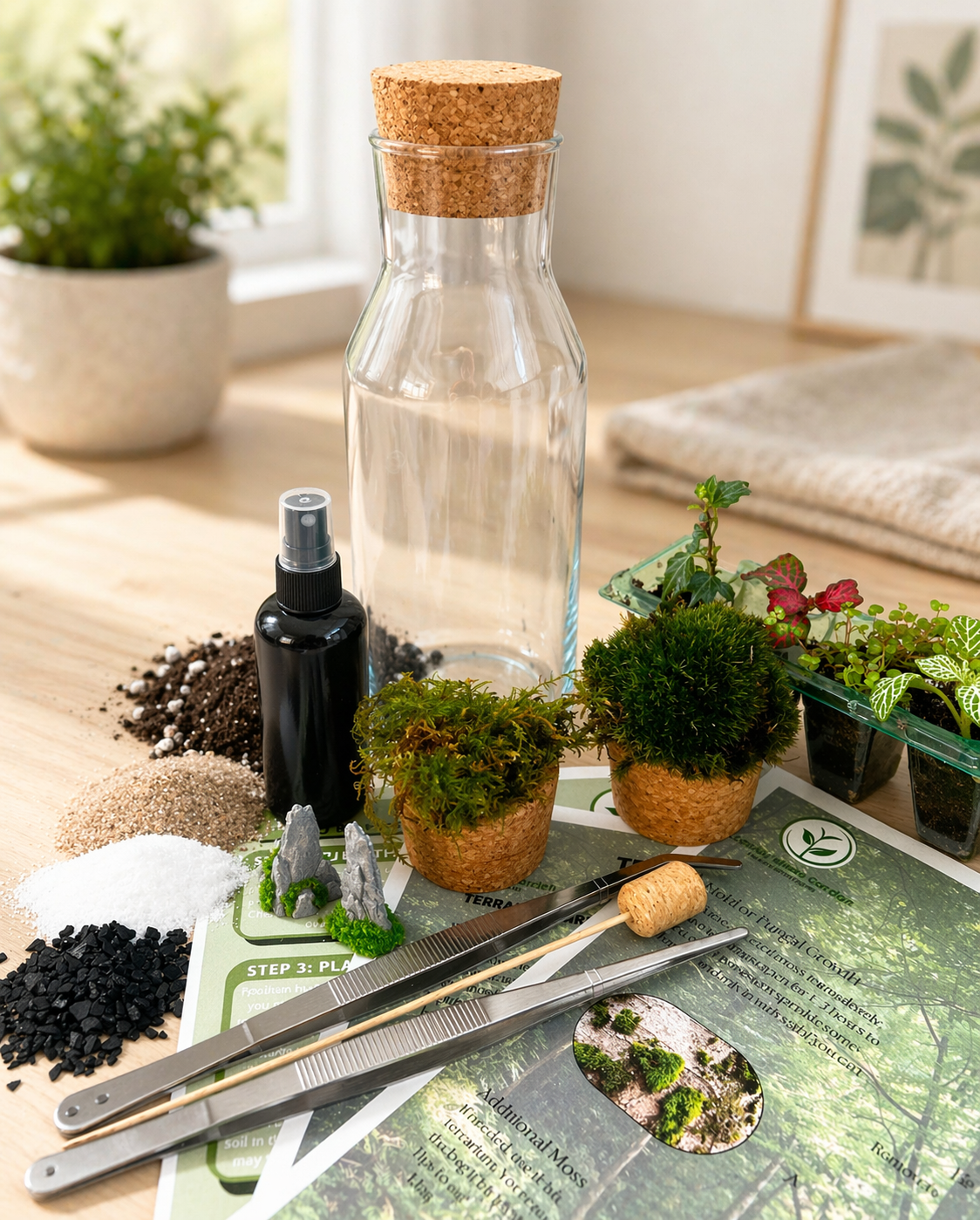 DIY Terrarium Kit for Beginners – Rockspire Glass Terrarium Gift Set